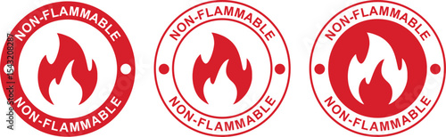 Non Flammable Label – Safety Icon Stamp 