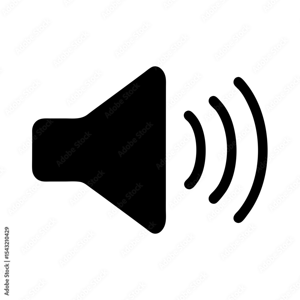 custom made wallpaper toronto digitalBlack and white speaker icon with radiating sound waves illustration