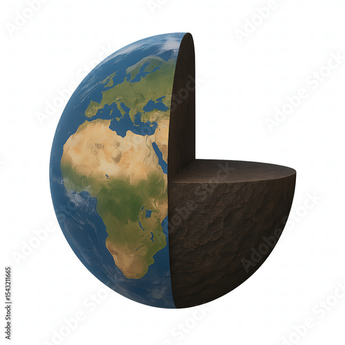 3D Globe Opening Like a Box on White