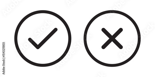 Free Download Check mark icons. green check mark and red cross mark icon set. green tick and red x. Symbols of approval and Decline, vector illustration - GFXLoad