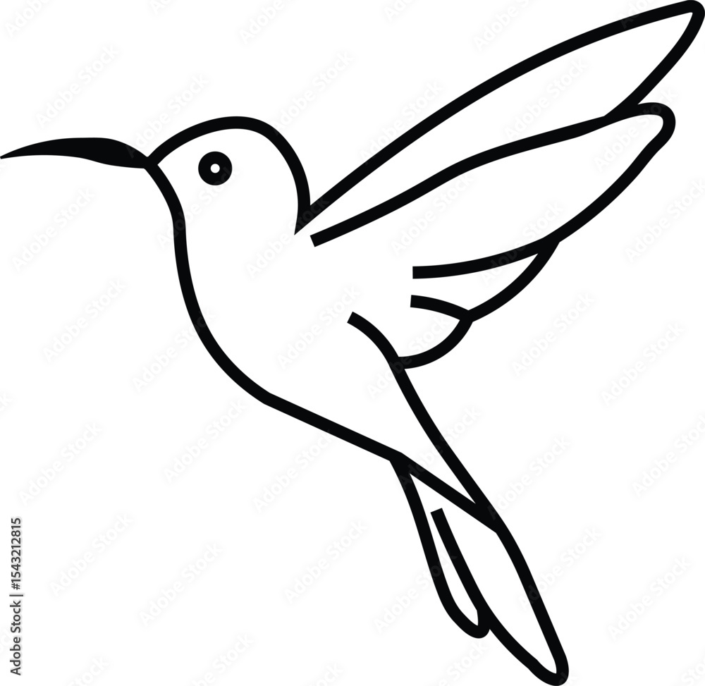 Obraz premium Flying high, a vector illustration of a hummingbird, dove, and bird of paradise forms a beautiful symbol of peace and freedom in nature's art
