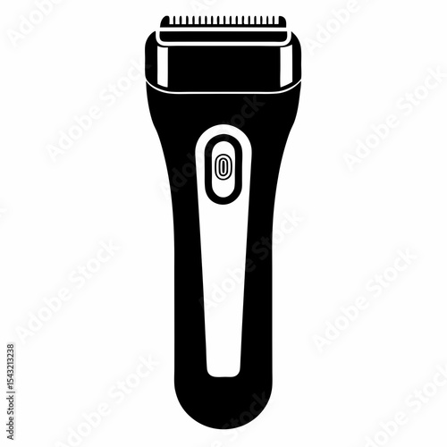 electric shaver silhouette vector black on white background