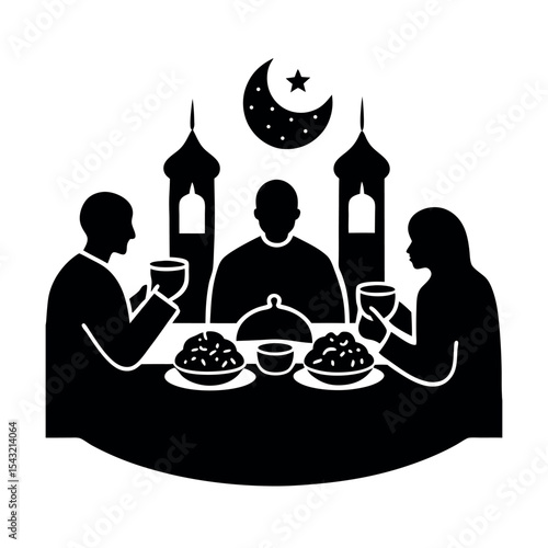 iftar dinner illustration