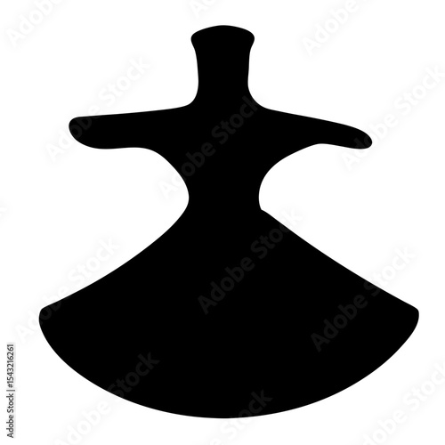 Silhouette of a Whirling Dervish, capturing the mystical and spiritual essence