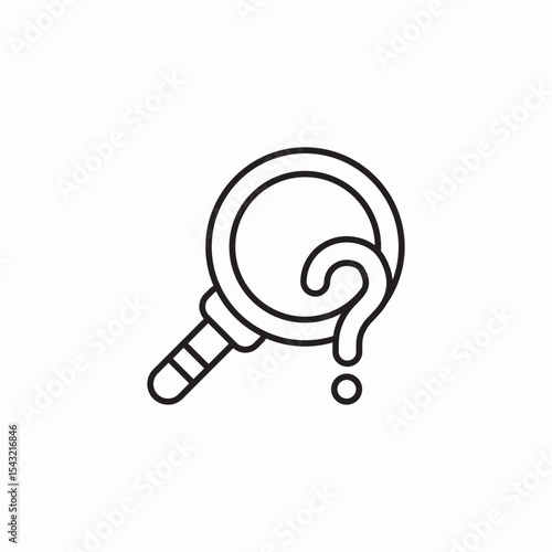 clue search icon sign vector