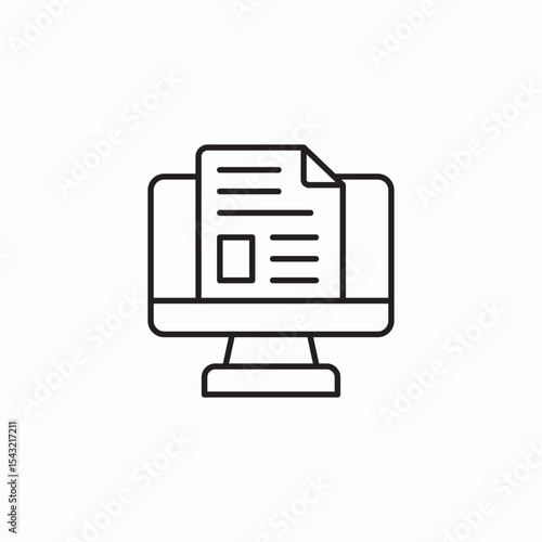 desktop page icon sign vector