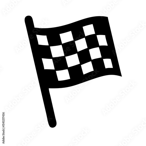 Race finish flag icon 