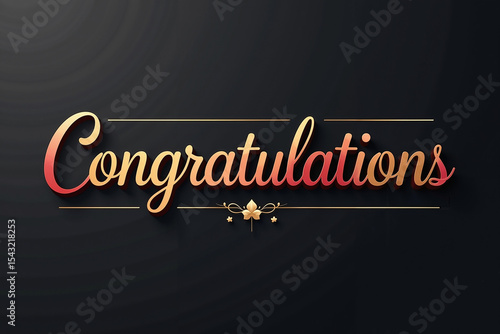congratulations, поздравляем, elegant typography, modern fonts, bold text, gold accents, deep red tones, black background, metallic highlights, gradients, luxury design, celebratory card, banners, hig