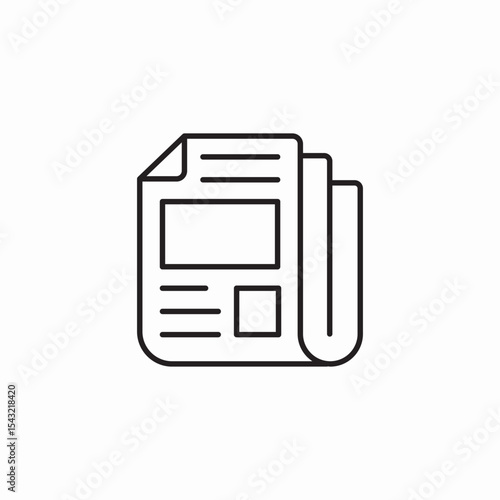 newspaper book icon sign vector
