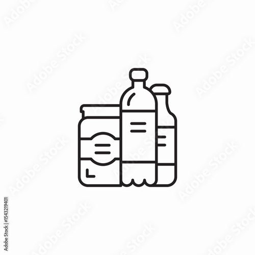 sauce food containers icon sign vector
