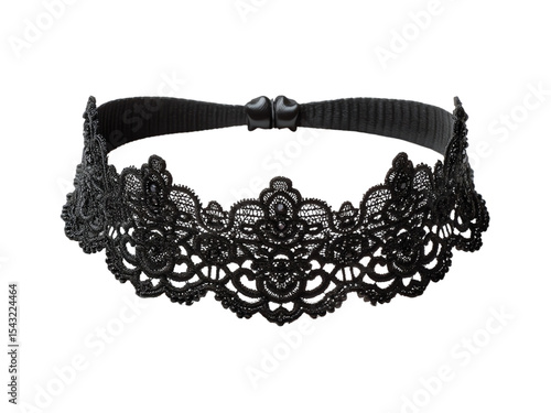 Leather Choker isolated on transparent or white background