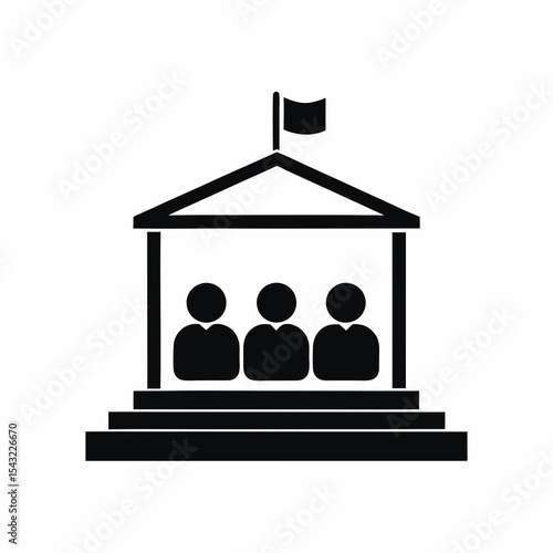 Congress silhouette vector illustration