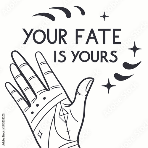 Your fate is yours hand design spiritual art
