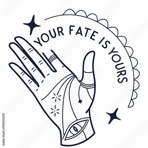 Your fate is yours hand design mystical art