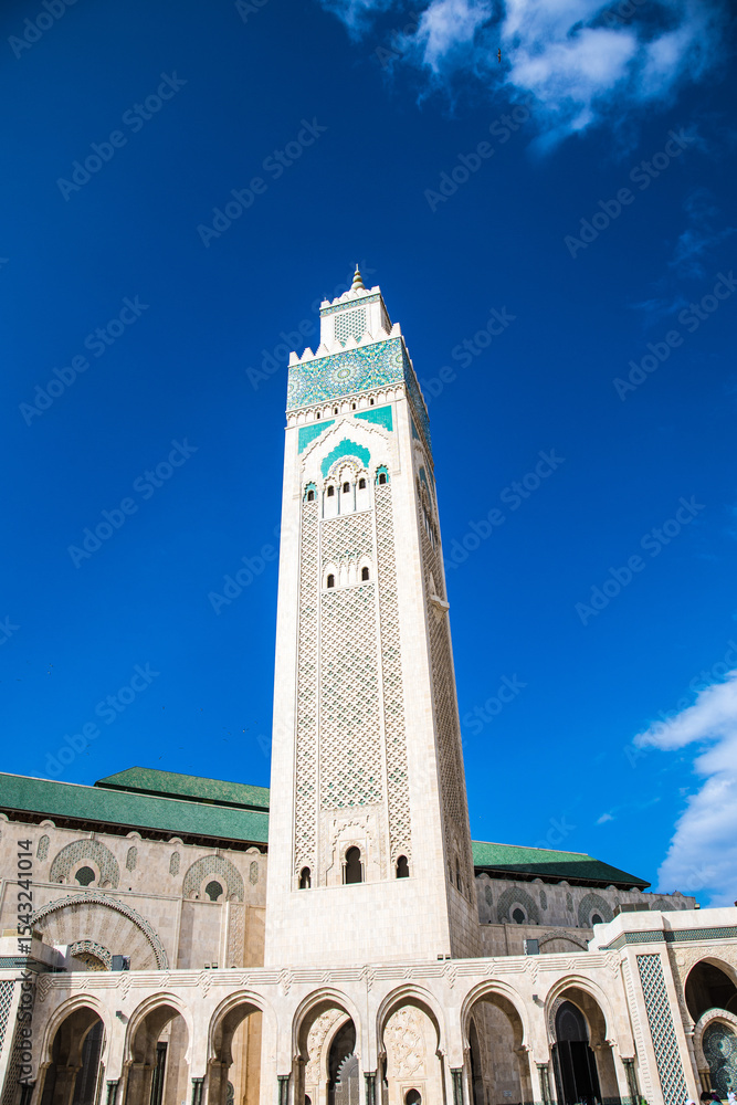 Fototapeta premium Meczet Hasana II w mieście Casablanca (Maroko)