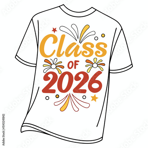 Class of 2026 graduation tshirt design template