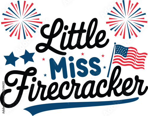 Little Miss Firecracker 4th Design