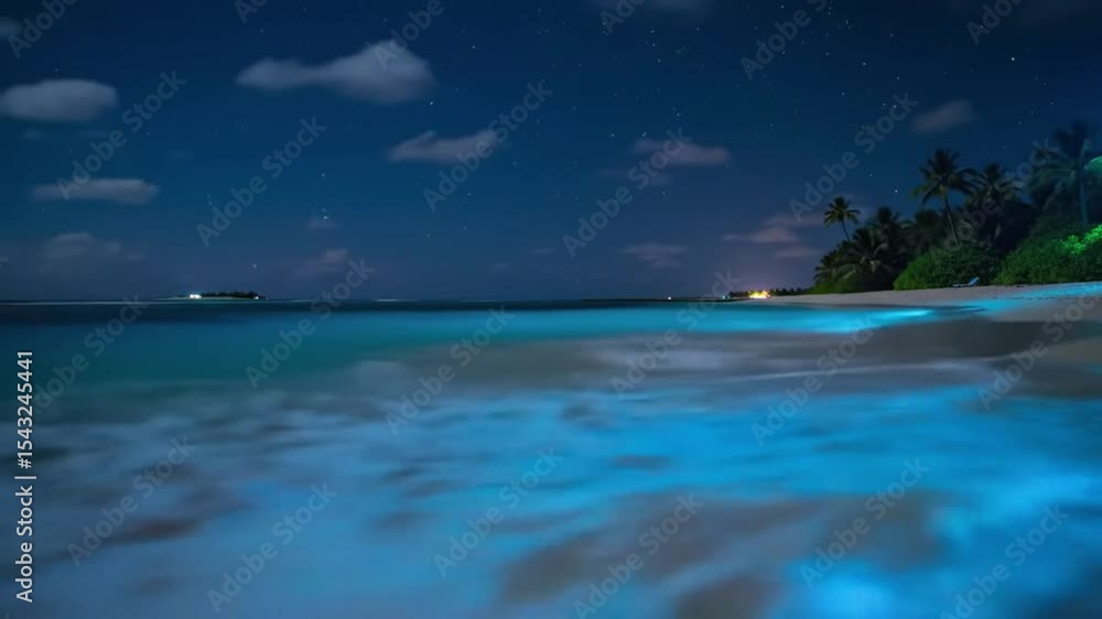 A beautiful tropical paradise island boasts a turquoise beach, blue sky, and clear ocean water, inviting a relaxing summer vacation A beautiful tropical paradise island boasts a turquoise beach, blue sky, and clear ocean water, inviting a relaxing summer vacation