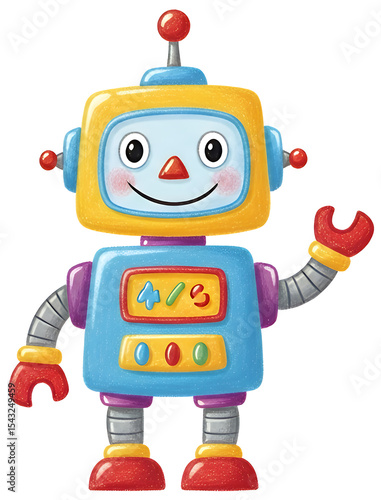 Colorful Robot Character