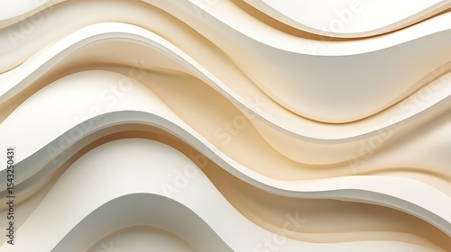 Abstract wave-like shapes in soft pastel colors.