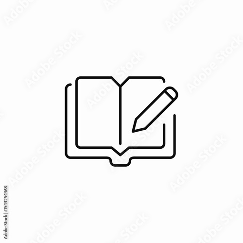 book writing icon sign vector
