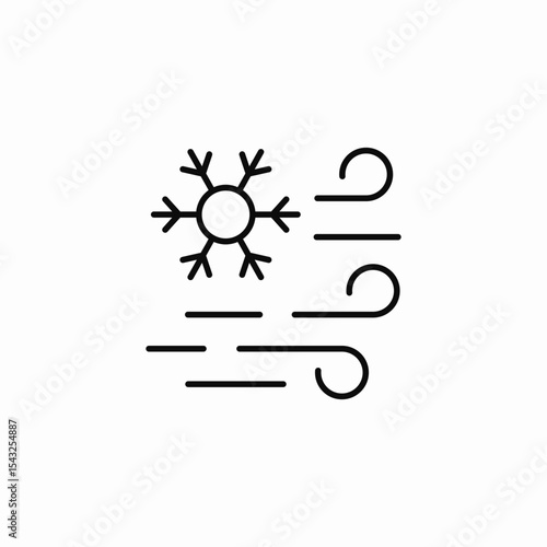 cold air icon sign vector