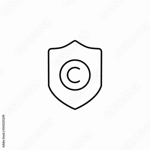 copyright protection icon sign vector