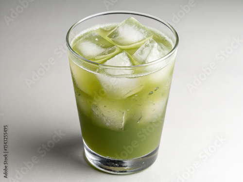 Wallpaper Mural Green tea and ice in a glass. Green tea high. Catechins. Matcha. Torontodigital.ca
