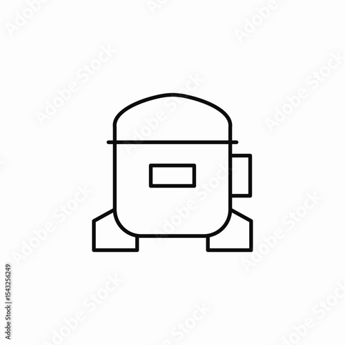 fridge compressor icon sign vector
