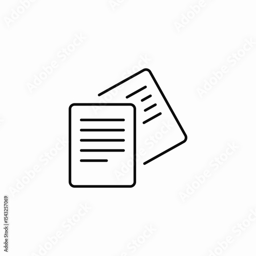 page pile icon sign vector
