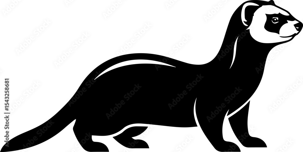 Obraz premium Ferret Silhouette
