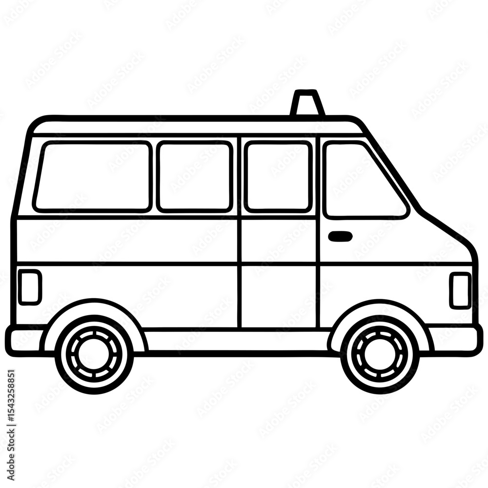 Ambulance Line Art Vector Icon Ambulance Line Art Vector Icon