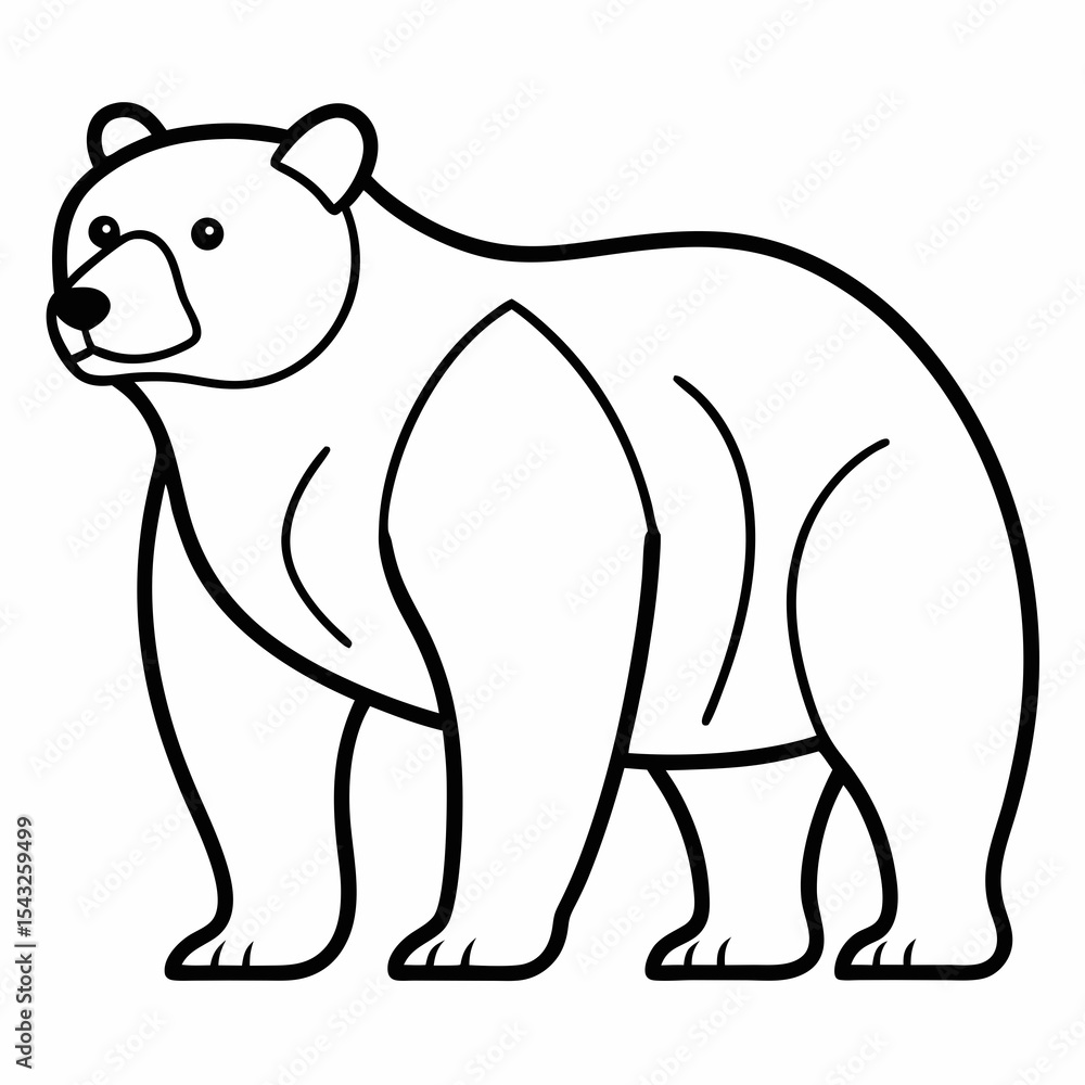 bear outline art vector illustration bear outline art vector illustration