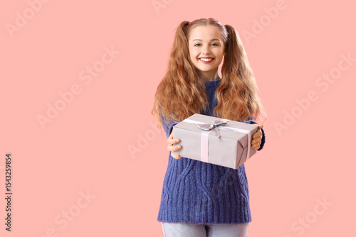 Happy beautiful young woman...