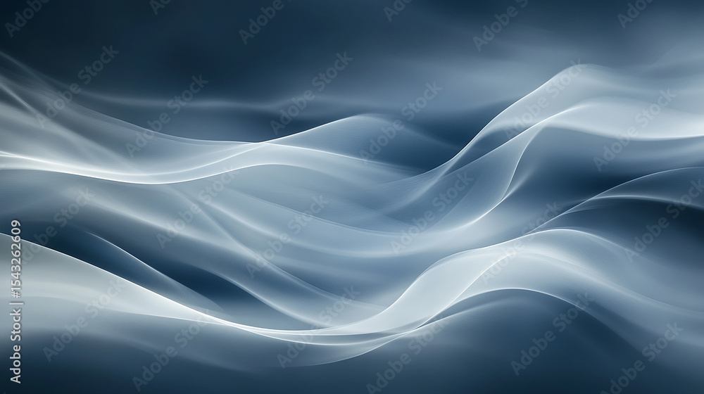 Fototapeta premium Serene Flow An Abstract Study in Gray and White Waves