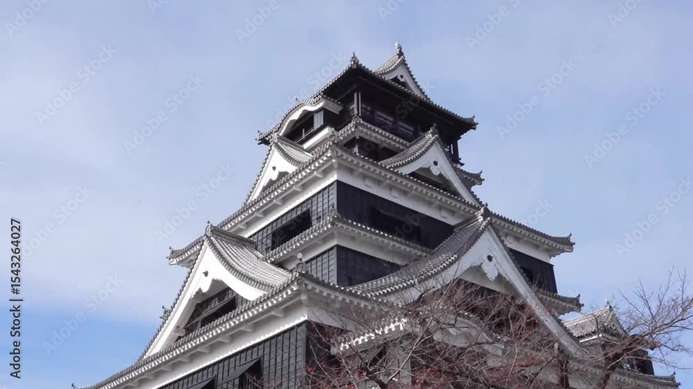 Kumamoto Castle's Tenshukaku, one of Japan’s Three Premier Castles and an Important Cultural Property, presents majestic winter scenery Kumamoto Castle's Tenshukaku, one of Japan’s Three Premier Castles and an Important Cultural Property, presents majestic winter scenery