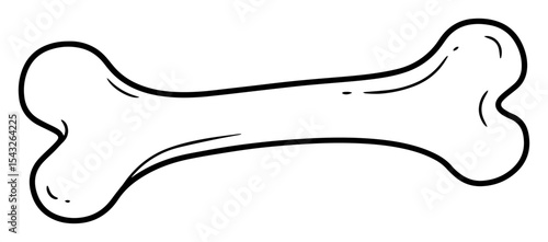 dinosaur bone outline vector illustration prehistoric skeleton monochrome line art