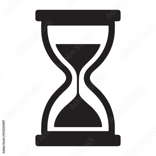 Silhouette Sand Timer Symbolizing Life and Time