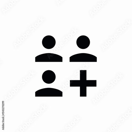 add to group icon sign vector
