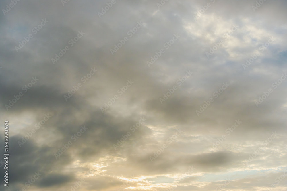 6月の空 朝焼けの空に白い雲03 6月の空 朝焼けの空に白い雲03
