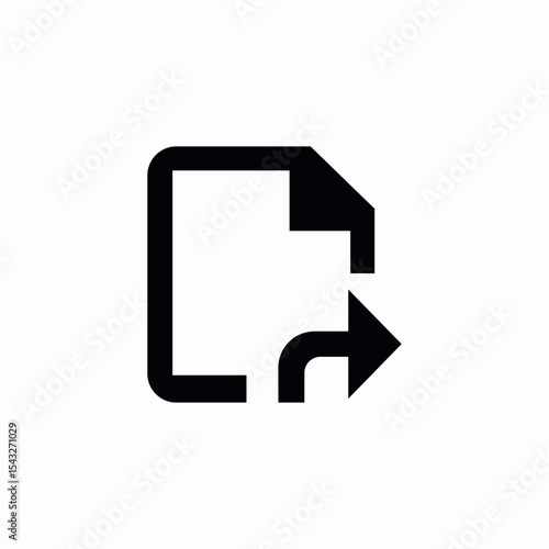 document forward send icon sign vector