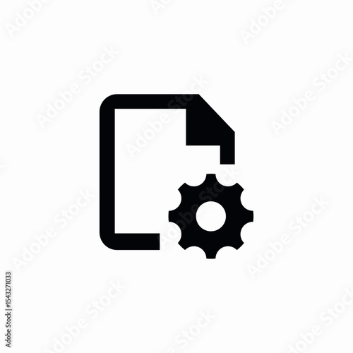 document file settings icon sign vector