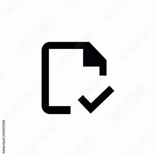 stick note completed icon sign vector