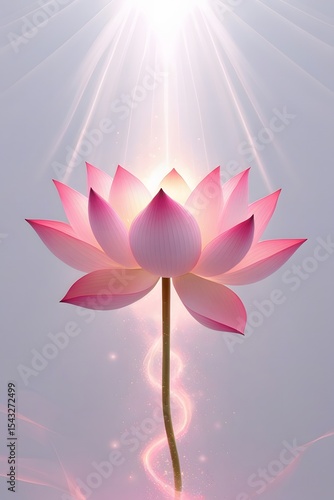 Dreamlike Lotus Design Highlighting Illumination and Graceful Petals