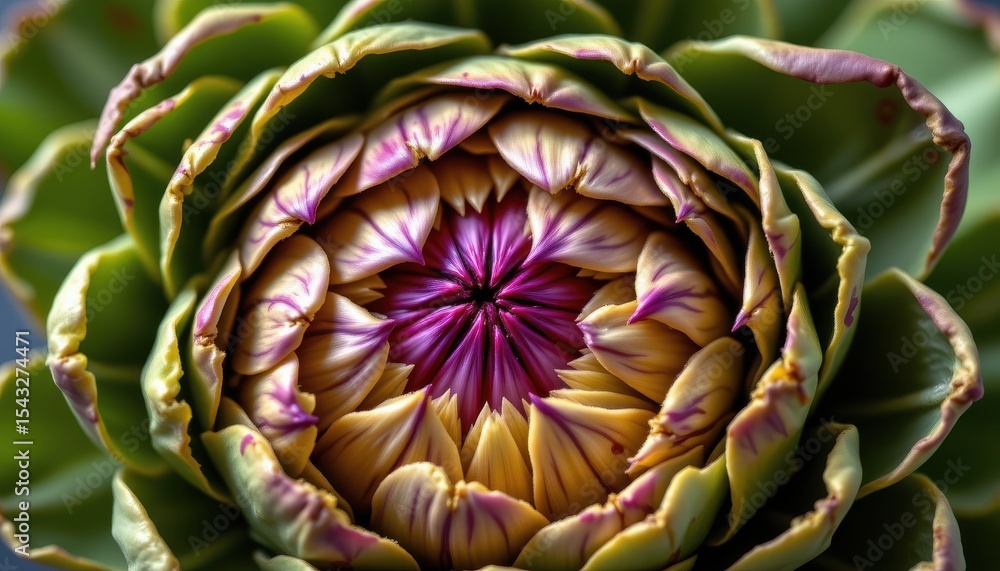 close up of artichoke leaves releasing compounds that stimulate bile flow, glowing liver detoxification process. close up of artichoke leaves releasing compounds that stimulate bile flow, glowing liver detoxification process.
