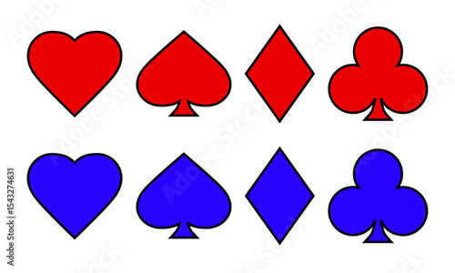 シンプルなトランプマークのイラスト