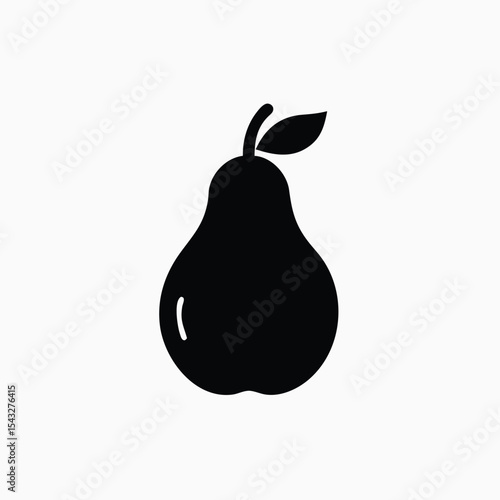 pear fruit icon fully editable vector template