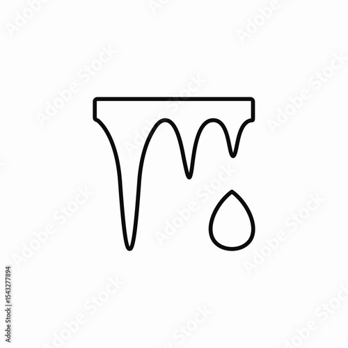 stalactite ice icon sign vector