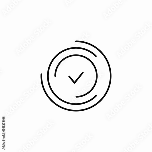 system completion icon sign vector
