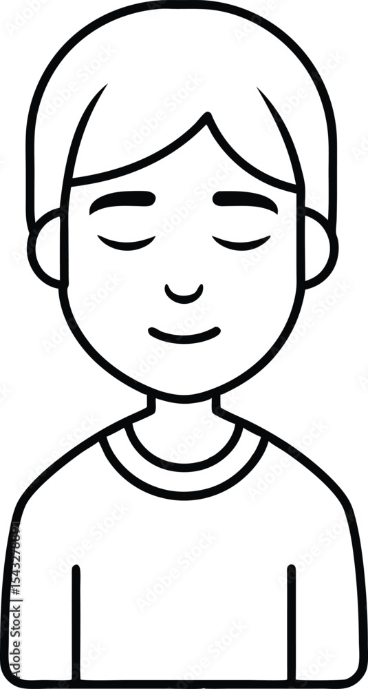 Calm Face Avatar Icon Design. Calm Face Avatar Icon Design.
